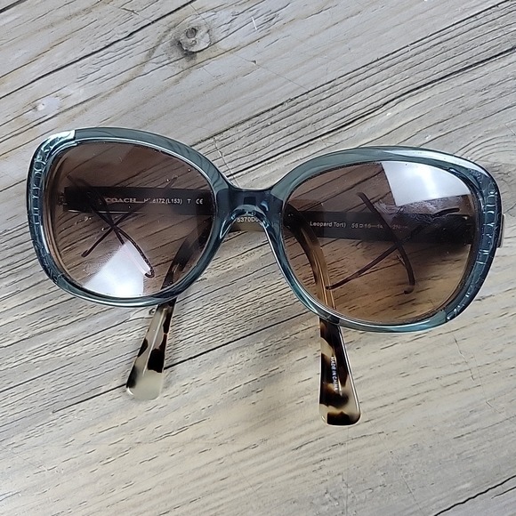 COACH HC 8172 5370D0 CRYSTAL TEAL SNOW LEOPARD TORT 56-16-140 FRAMES ONLY‎